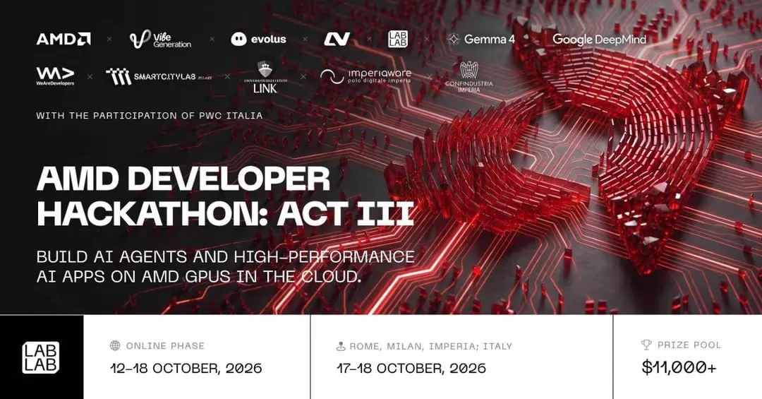 Poster: lablab.ai in partnership with AMD